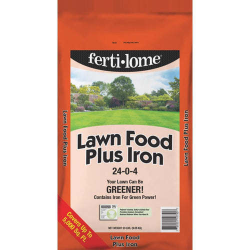 Ferti-lome 20 Lb. 5000 Sq. Ft. 24-0-4 Lawn Fertilizer Plus Iron