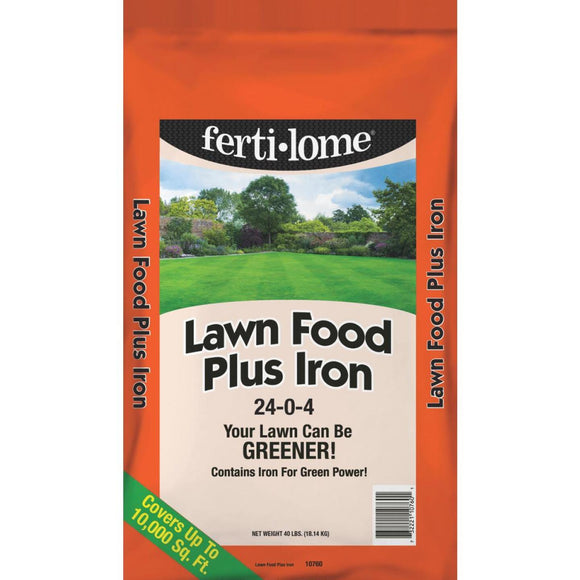 Ferti-lome 40 Lb. 10,000 Sq. Ft. 24-0-4 Lawn Fertilizer Plus Iron