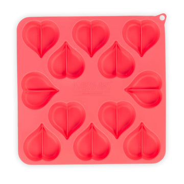 Messy Mutts Heart Shape Silicone Bake and Freeze Dog Treat Maker Molds (Pack of 2: 8.85