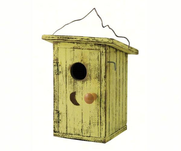 Songbird Essentials Birdie Loo Yellow Bird House