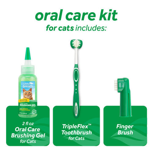 TropiClean Fresh Breath Oral Care Kit for Cats (2 oz)