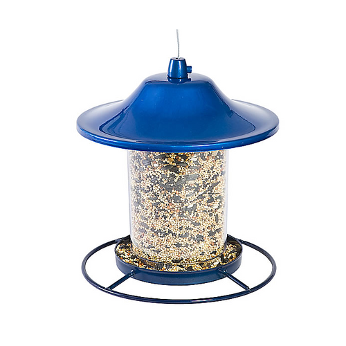 Perky-Pet® Blue Sparkle Panorama Feeder - 2 lb Seed Capacity