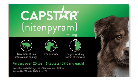 CAPSTAR® (nitenpyram) Oral Flea Treatment for Dogs (25.1-125 Lbs - 6 Doses)
