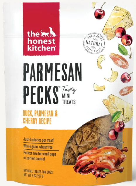 The Honest Kitchen Parmesan Pecks - Duck, Parmesan & Cherry Recipe Dog Treats