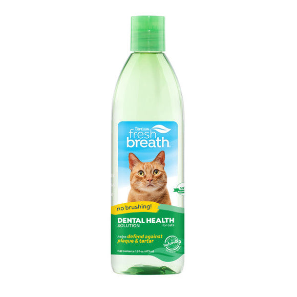 TropiClean Fresh Breath Dental Health Solution for Cats (16-oz)