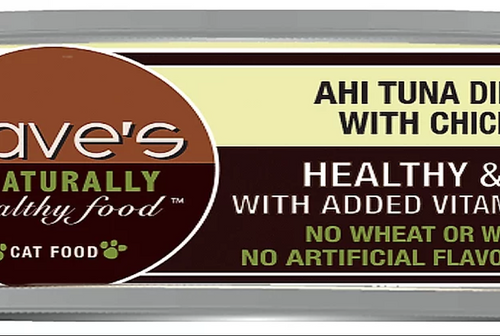 Dave’s Naturally Healthy Grain Free Canned Cat Food Ahi Tuna & Chicken Dinner