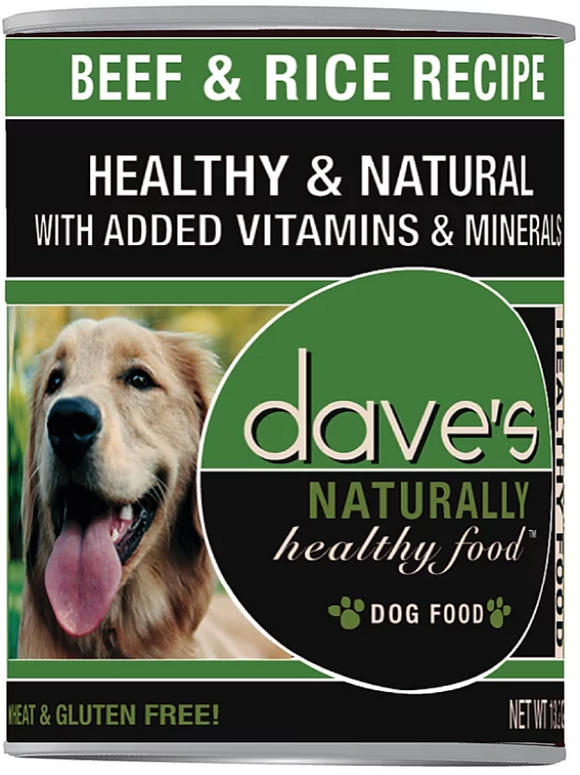 Dave’s Naturally Healthy Beef & Rice Canned Dog Food