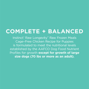Instinct Raw Longevity Frozen Bites Cage-Free Chicken Recipe For Puppies