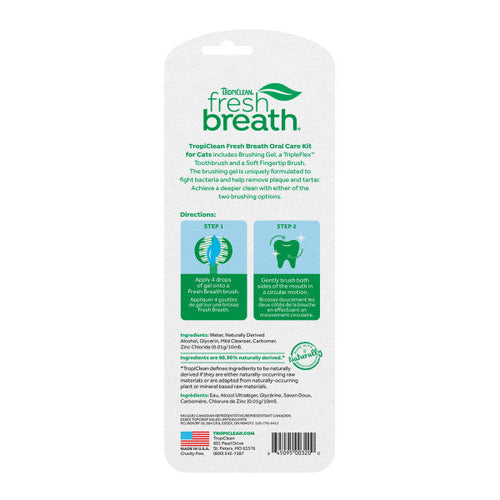 TropiClean Fresh Breath Oral Care Kit for Cats (2 oz)